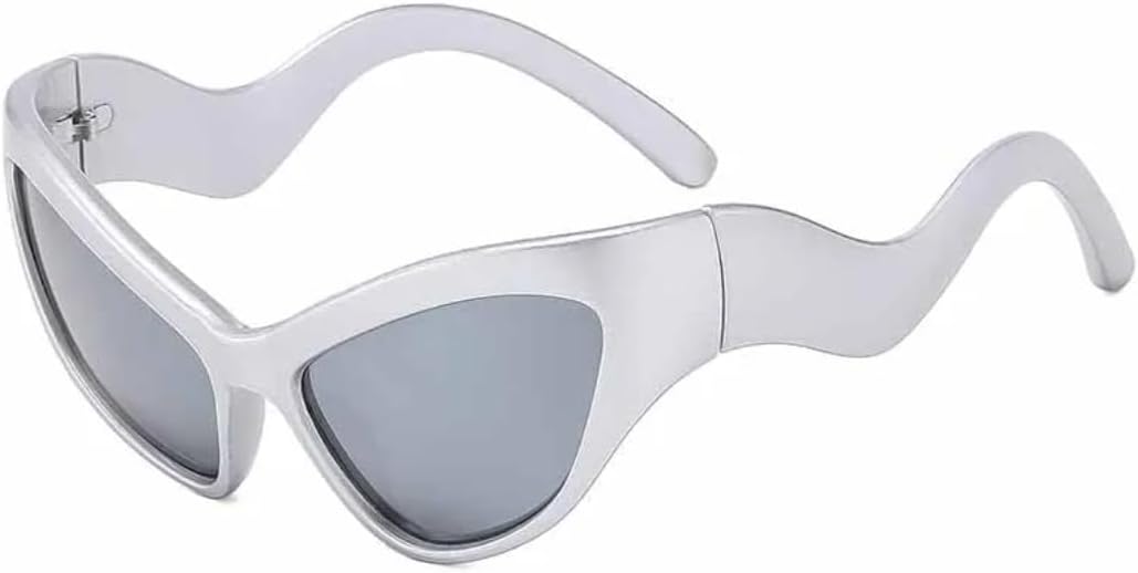 

Солнцезащитные очки премиум-класса, модные, с защитой UV400. Тип: унисекс. Бренд: TVTBBVV. Цвет: серебристый. Оправа: крупная, форма «кошачий глаз», волнообразные дужки