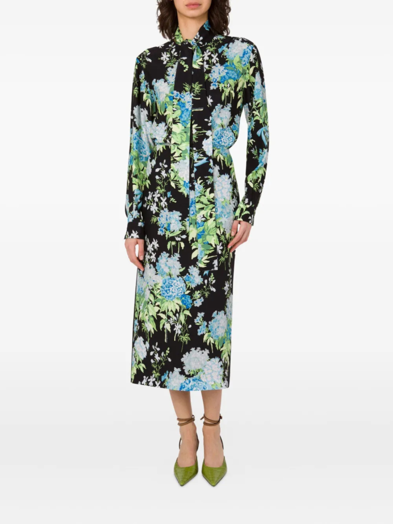 

Moschino юбка миди с цветочным принтом, черный