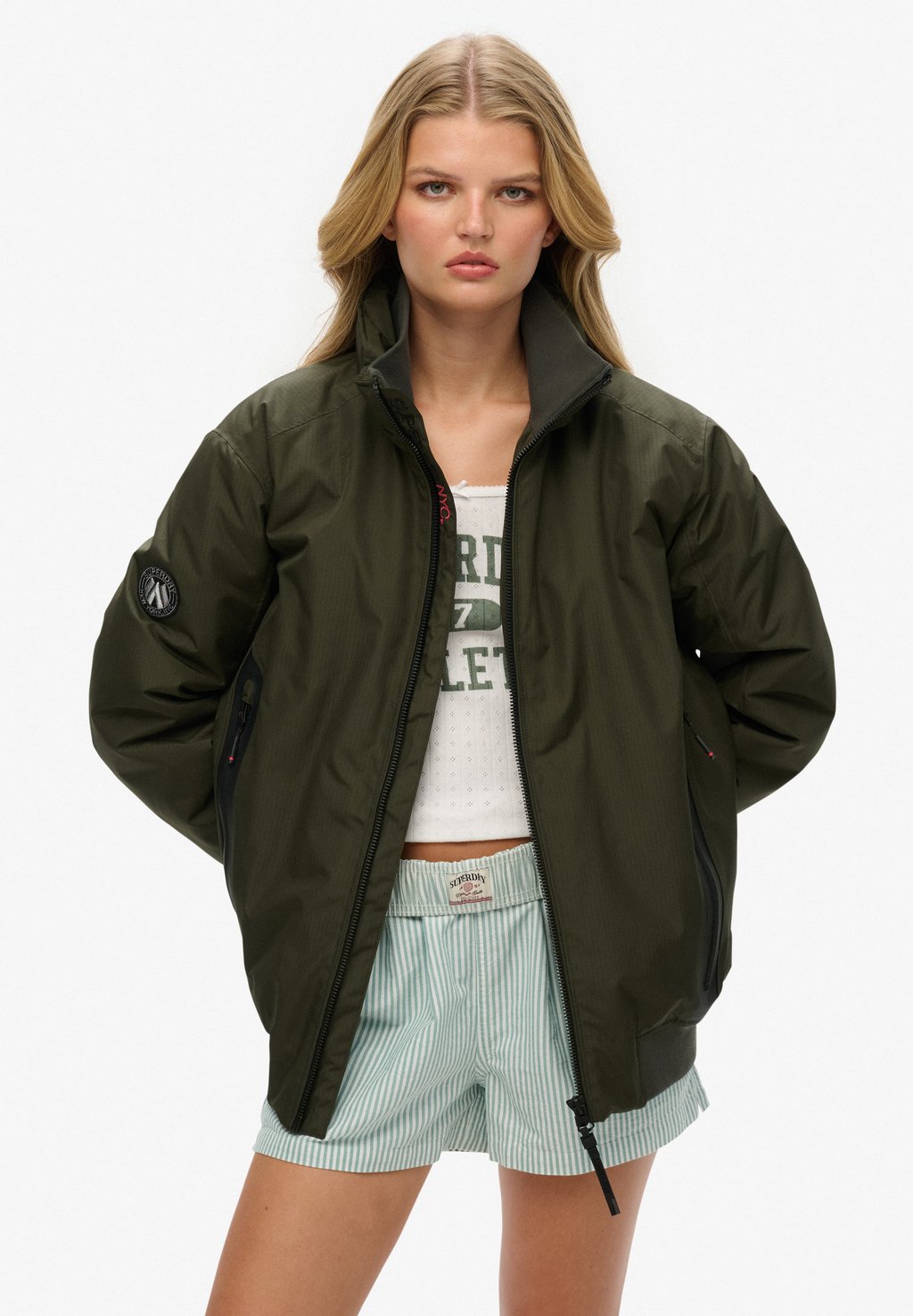 

Легкая куртка CITY HARRINGTON Superdry, хаки