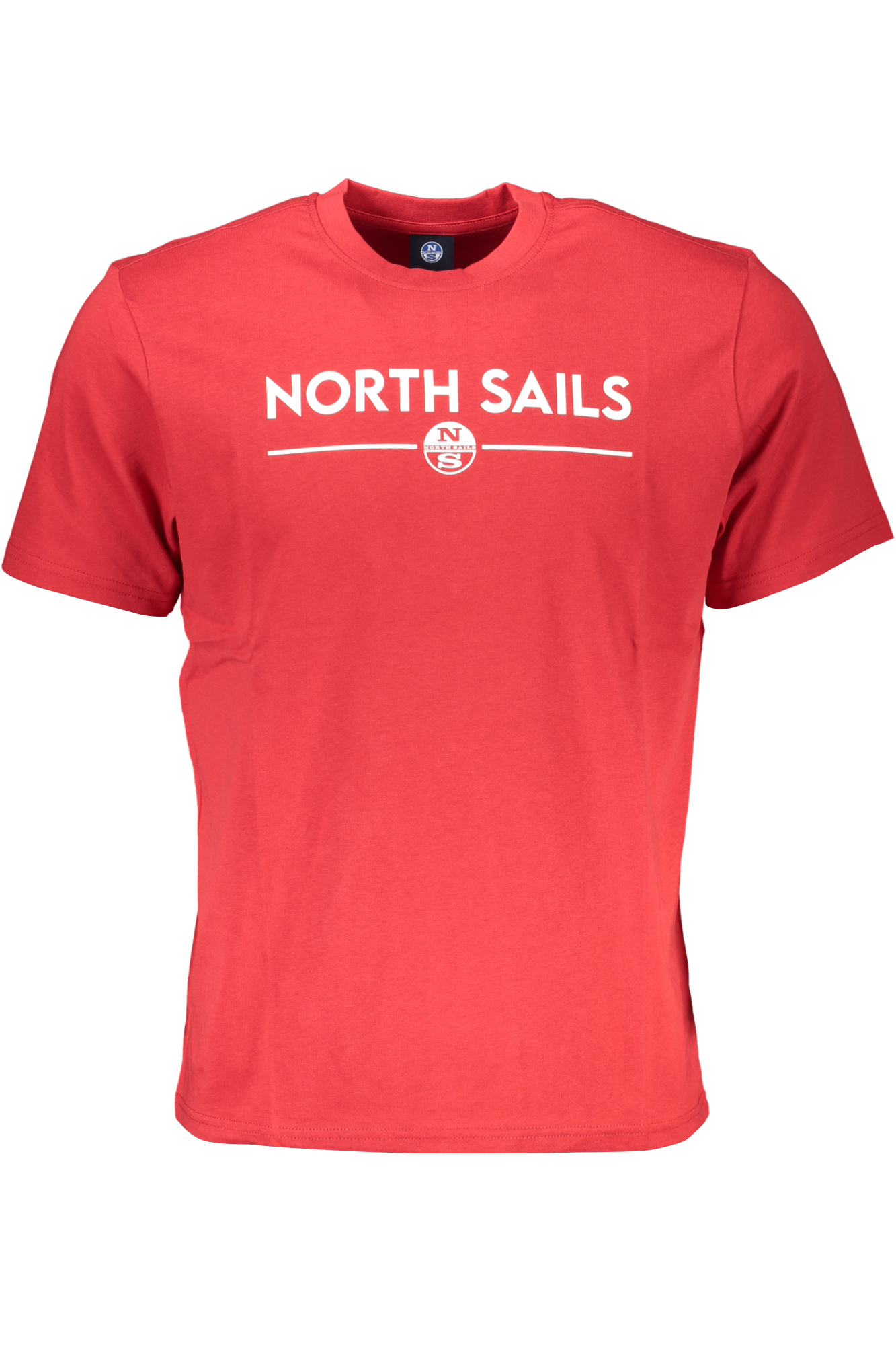 

Мужская футболка North Sails хлопковая с белой надписью, красный