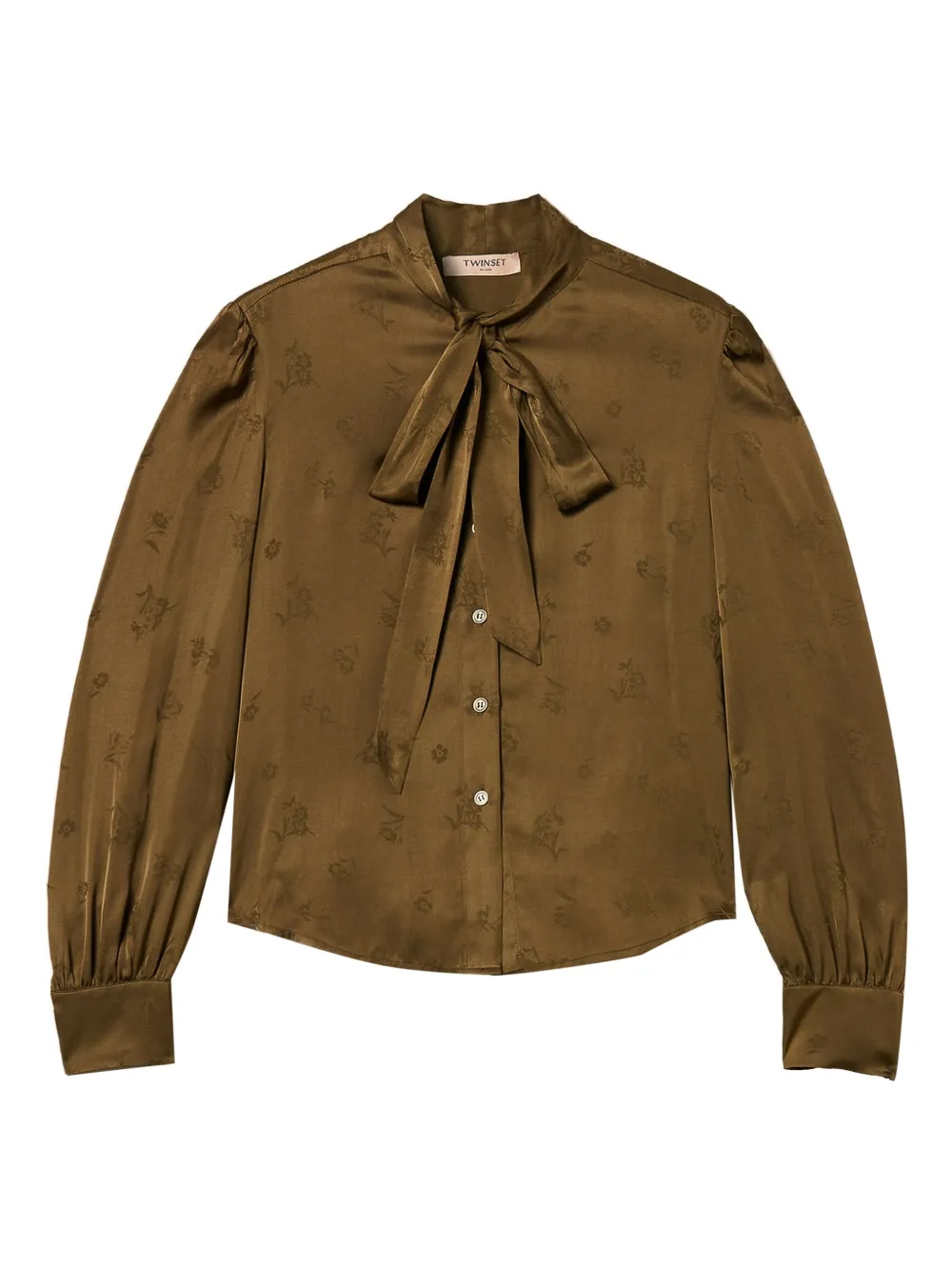 

Жаккардовая рубашка с цветочным узором TWINSET, зеленый