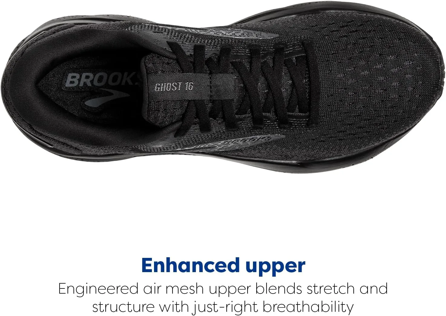Мужские нейтральные беговые кроссовки Brooks Ghost 16, черный — фото 3