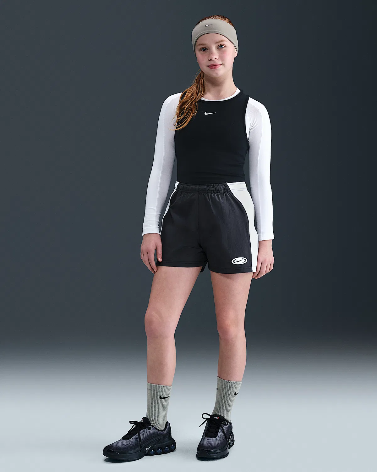 Детские шорты Nike Sportswear, Black/White/White/White