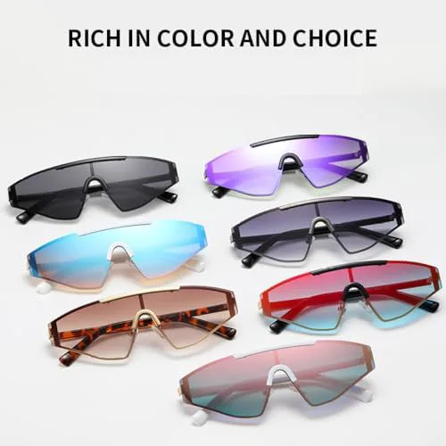 

2027 Модные солнцезащитные очки без оправы для женщин, винтажные солнцезащитные очки для мужчин, ретро-очки с защитой от УФ-излучения UV400 MTZJH, C3 Shades