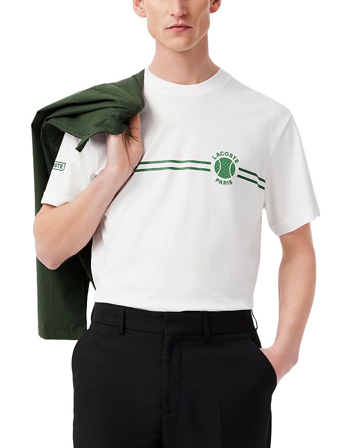 

Вышитая футболка из джерси Lacoste, белый