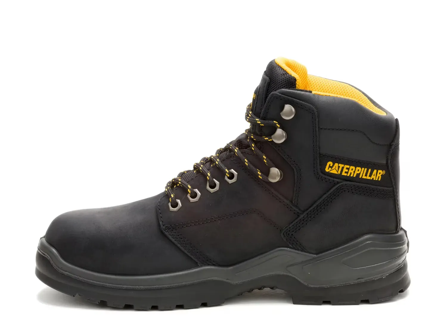 Водонепроницаемые рабочие ботинки со стальным носком - мужские Caterpillar, Black — фото 4