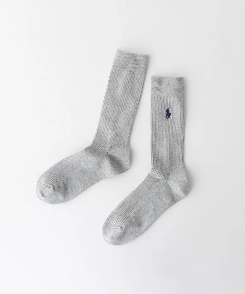 Мужские ребристые носки POLO RALPH LAUREN с защитой от запаха и одноточечным дизайном 02032303