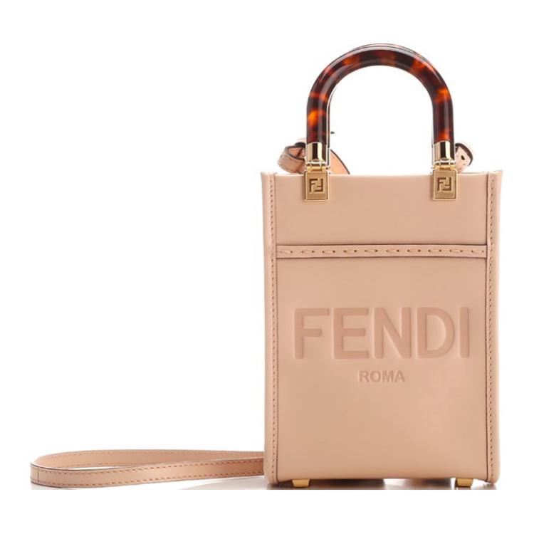 

Fendi Сумка-тоут из телячьей кожи, сумка для покупок, сумка «Солнечный свет», сумка через плечо, мини-сумка на плечо, женская, светло-розовая