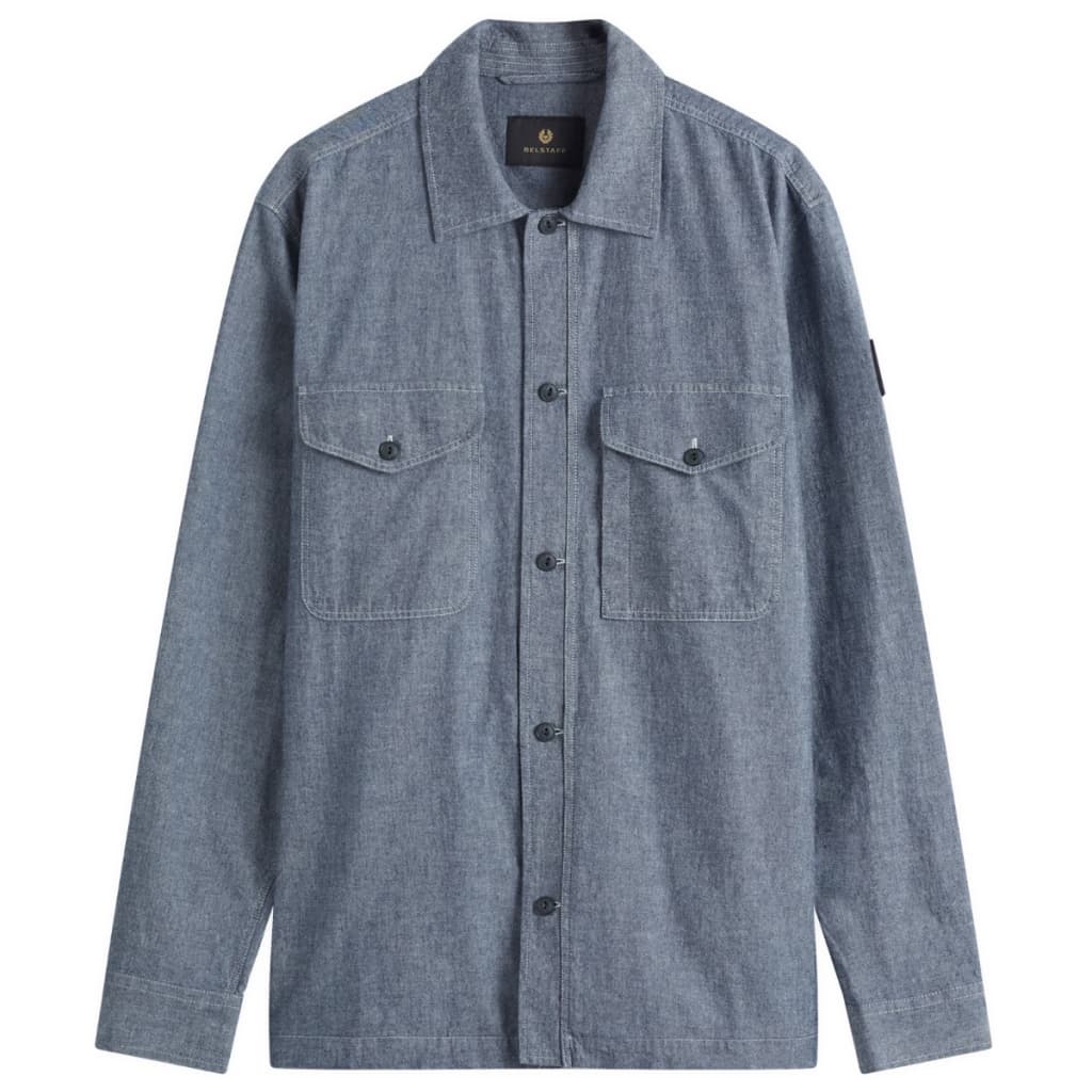 

Шамбре рубашка-овершот Belstaff, цвет chambray