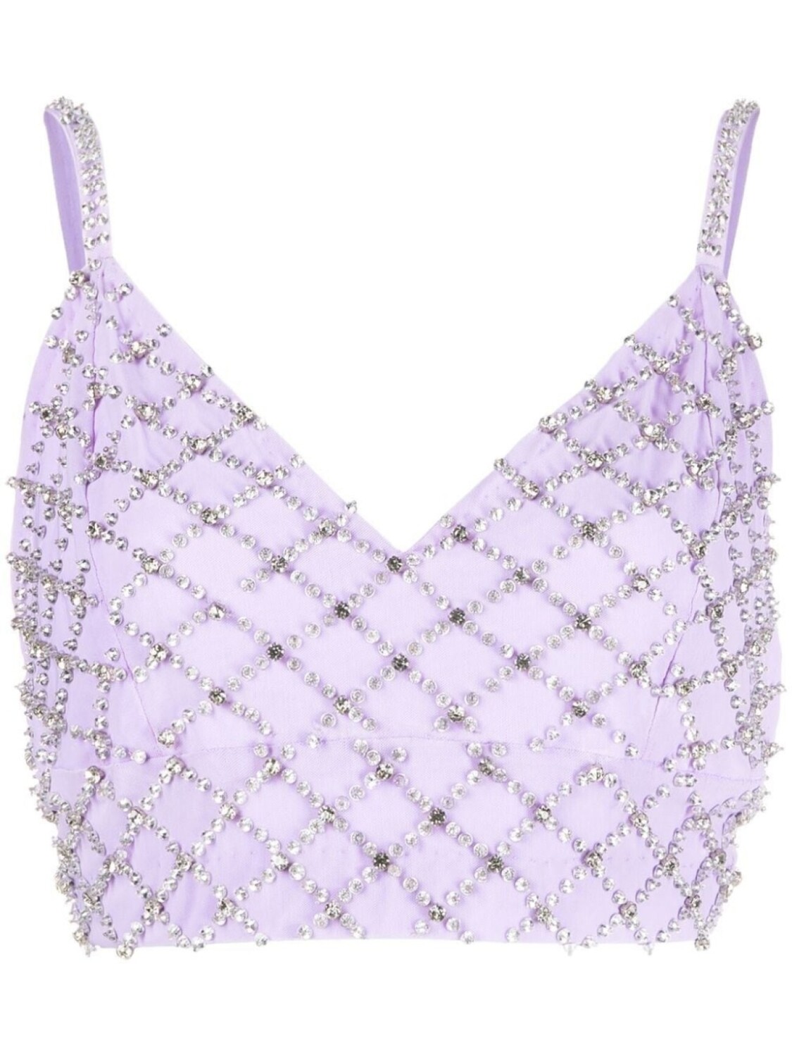 

P.A.R.O.S.H. укороченный топ с кристаллами, фиолетовый