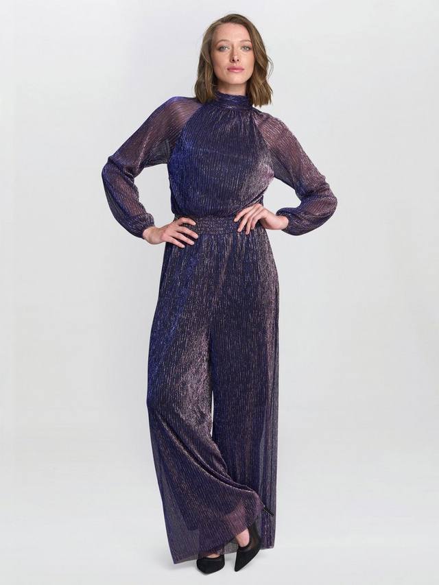 

Кайли металлический комбинезон Gina Bacconi, Pink/Cobalt