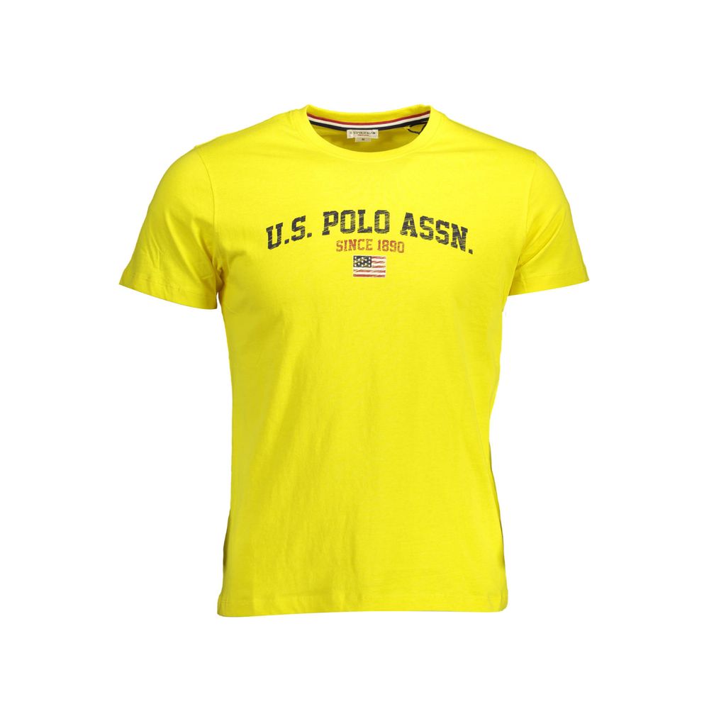

Желтая хлопковая мужская футболка U.S. Polo Assn.