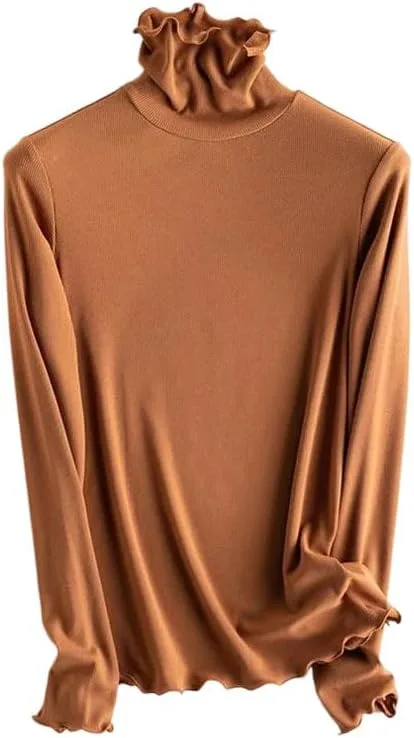 

Зимняя женская блузка из шелка и вискозы с длинным рукавом Rfmfkkg