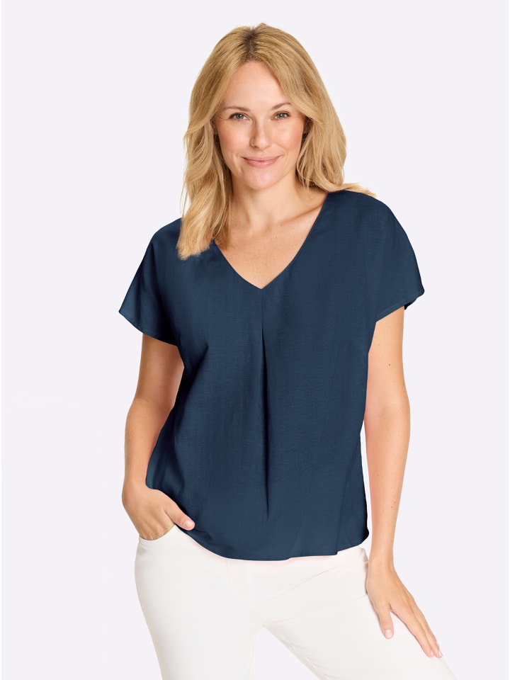 

Блузка без застежки темно-синего цвета Sieh an!