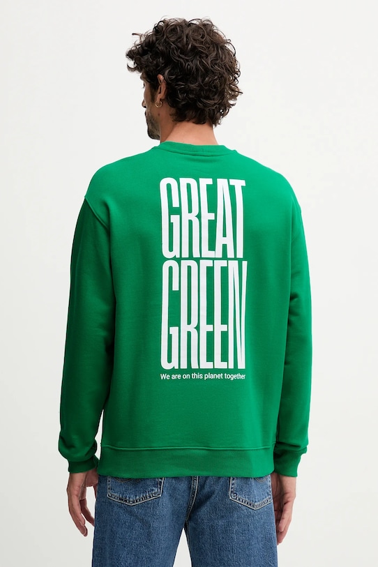 

Хлопковая толстовка United Colors Of Benetton, зеленый