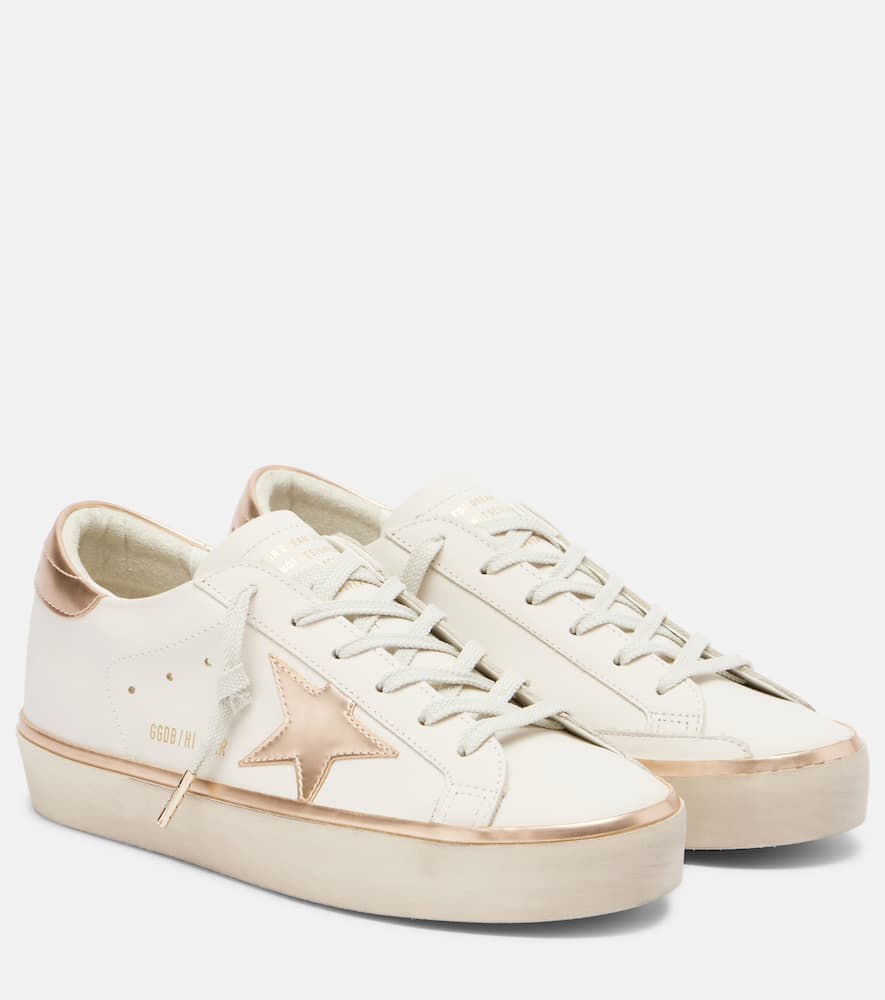 Hi Star кожаные кроссовки Golden Goose, White/Taupe