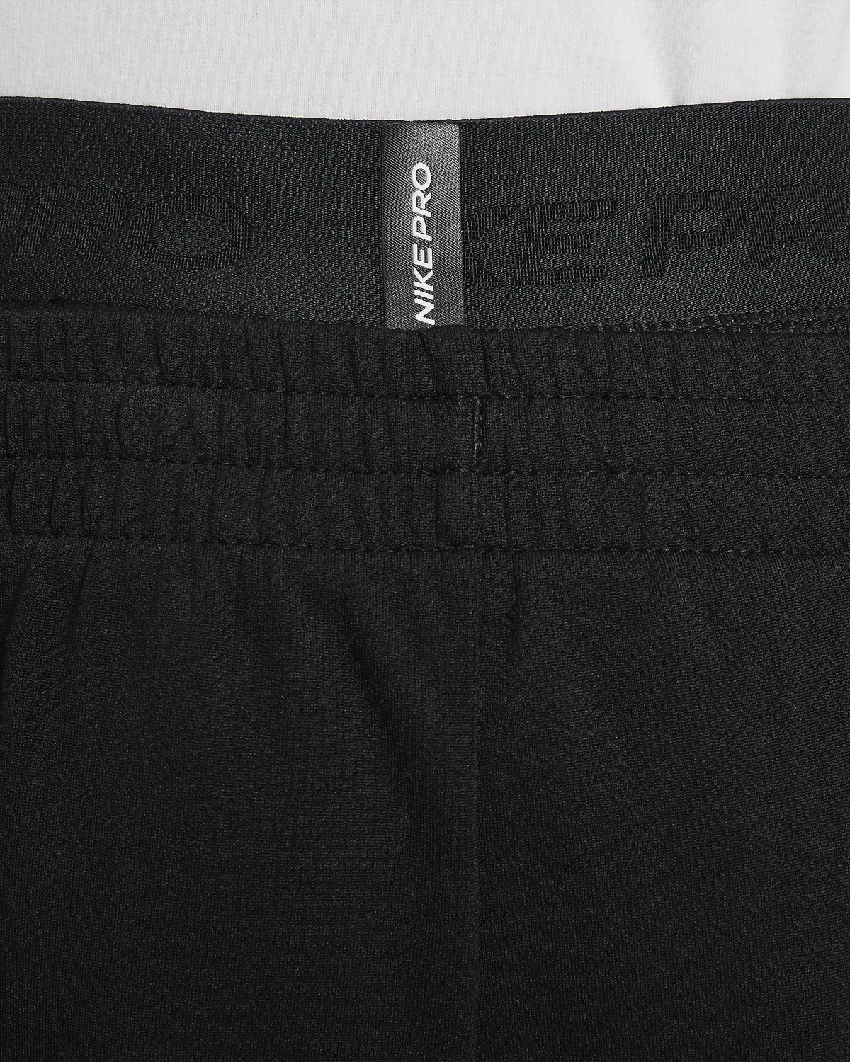 Детские (мальчики) тайтсы Nike Pro Dri-FIT 3/4, Black/Black/White — фото 4