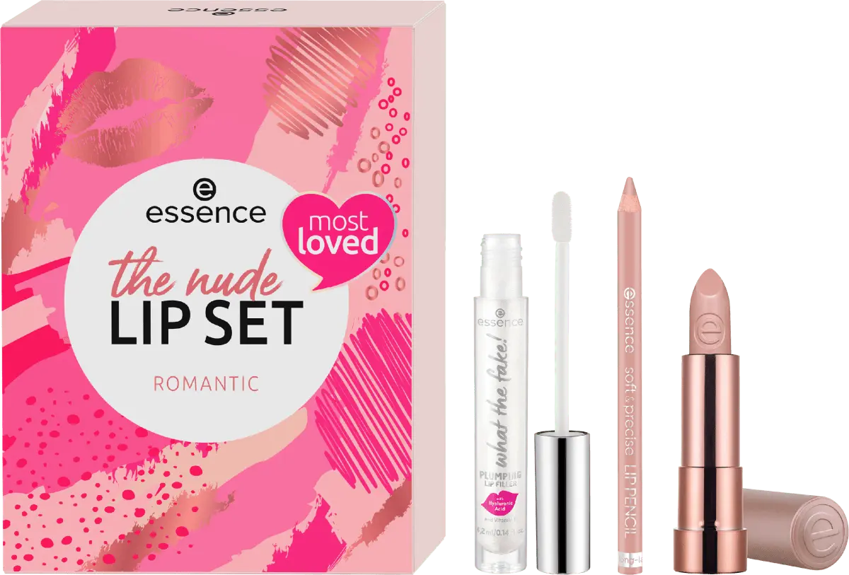 

Подарочный набор The Nude Lip Romantic 3 шт. 1 шт. essence
