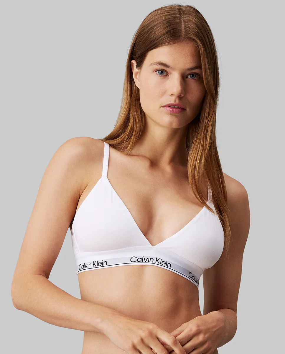 

Треугольный бюстгальтер - современный хлопок Calvin Klein, белый