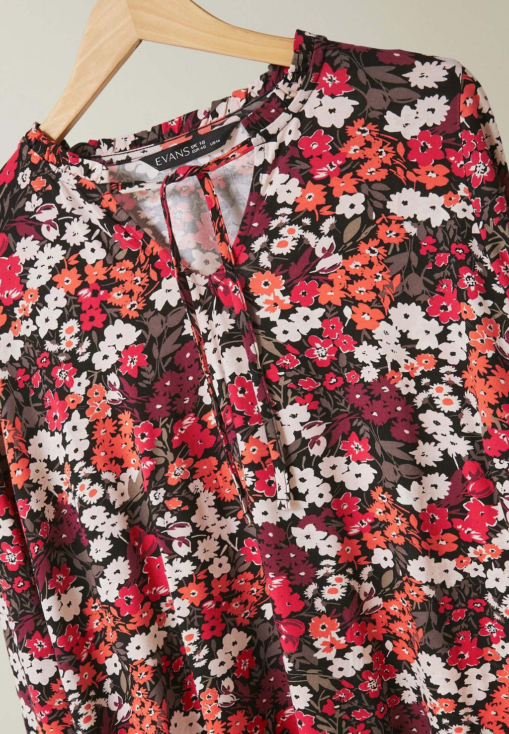 

Топ с длинными рукавами DITSY FLORAL TIE NECK Evans, оранжевый