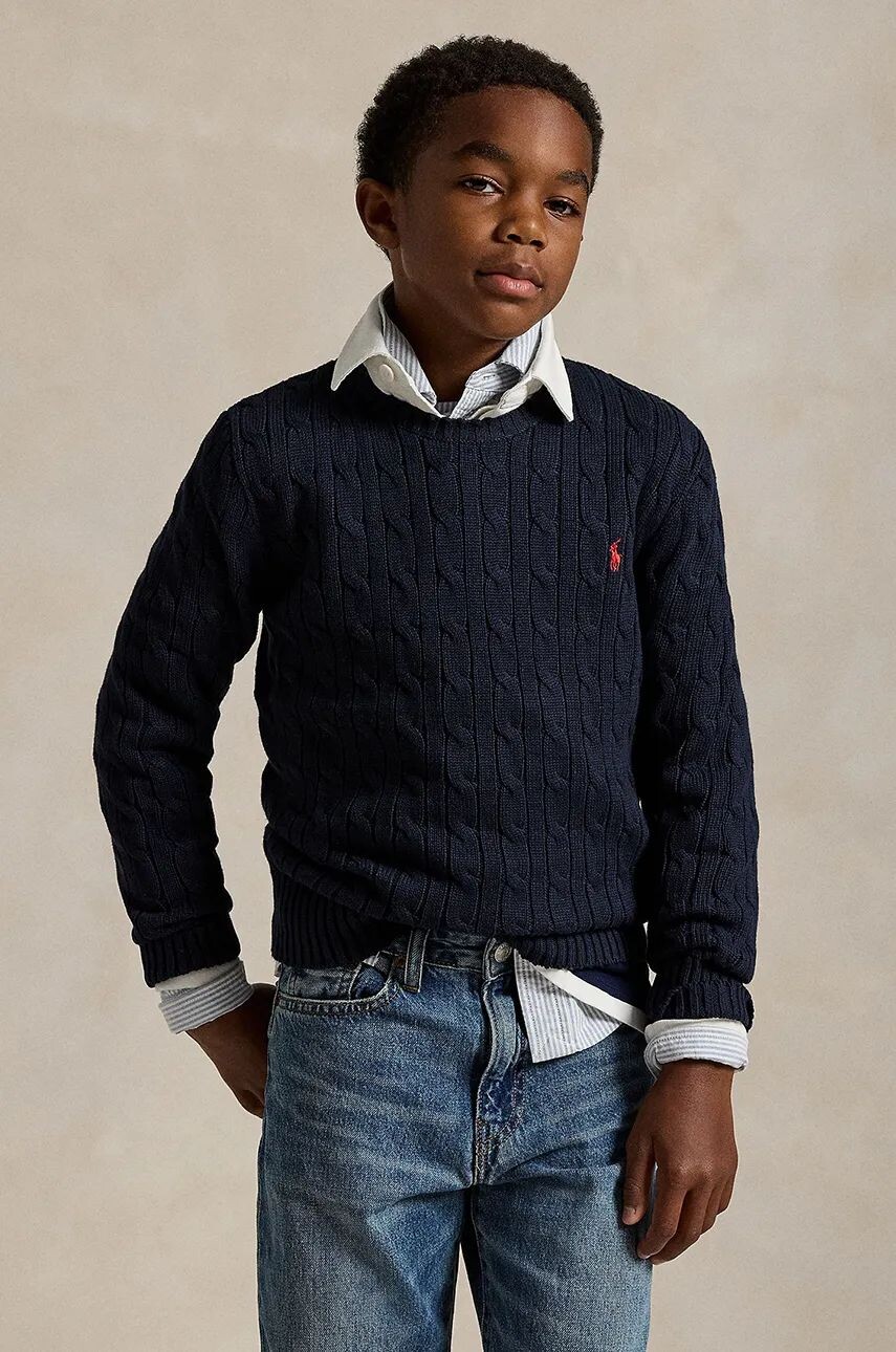

Детский свитер Polo Ralph Lauren из смесовой шерсти, черный