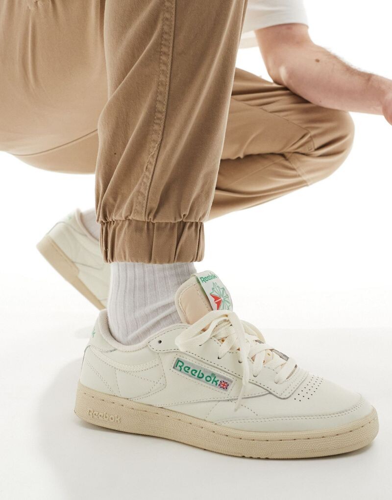 

Кроссовки Reebok Club C кремовые, Бежевый, Кроссовки Reebok Club C кремовые