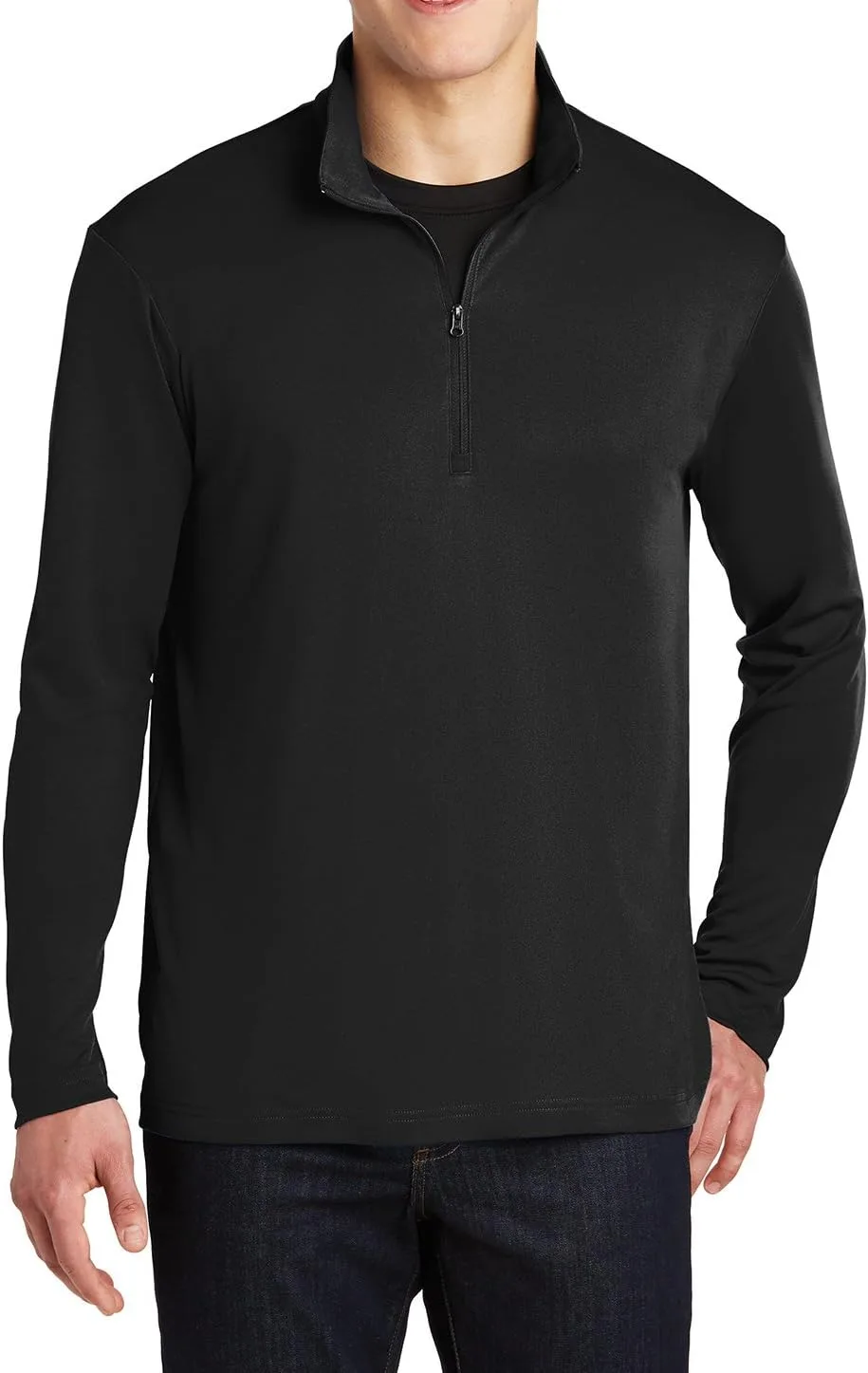 

Мужская толстовка с длинными рукавами PosiCharge Competitor с воротником кадет и молнией на 1/4 Mafoose