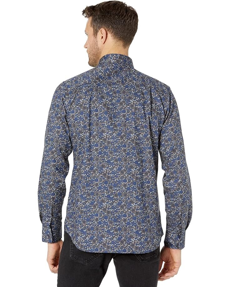 

Рубашка David Donahue Fusion Shirt, цвет Blue/Chocolate