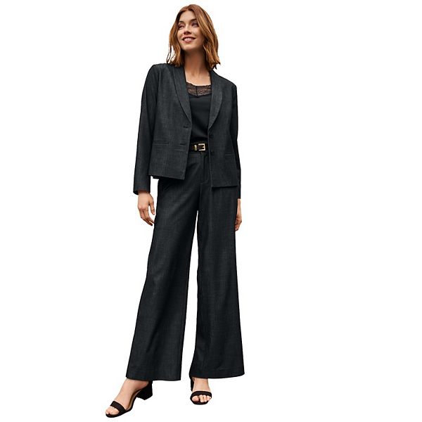 

Женский блейзер плюс сайз из денима с эффектом слаба Jessica London