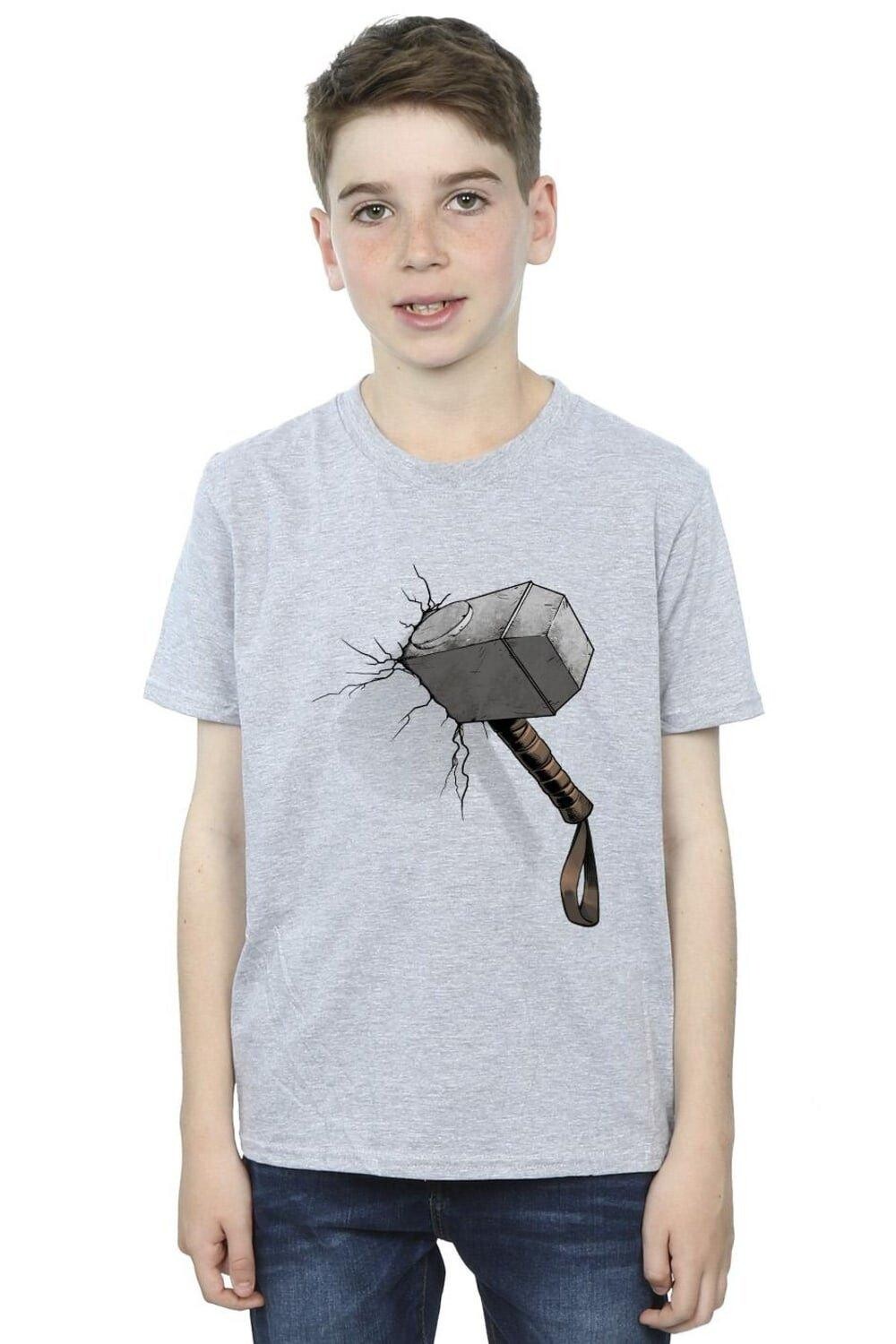 

Футболка Thor Hammer Crack Marvel, серый