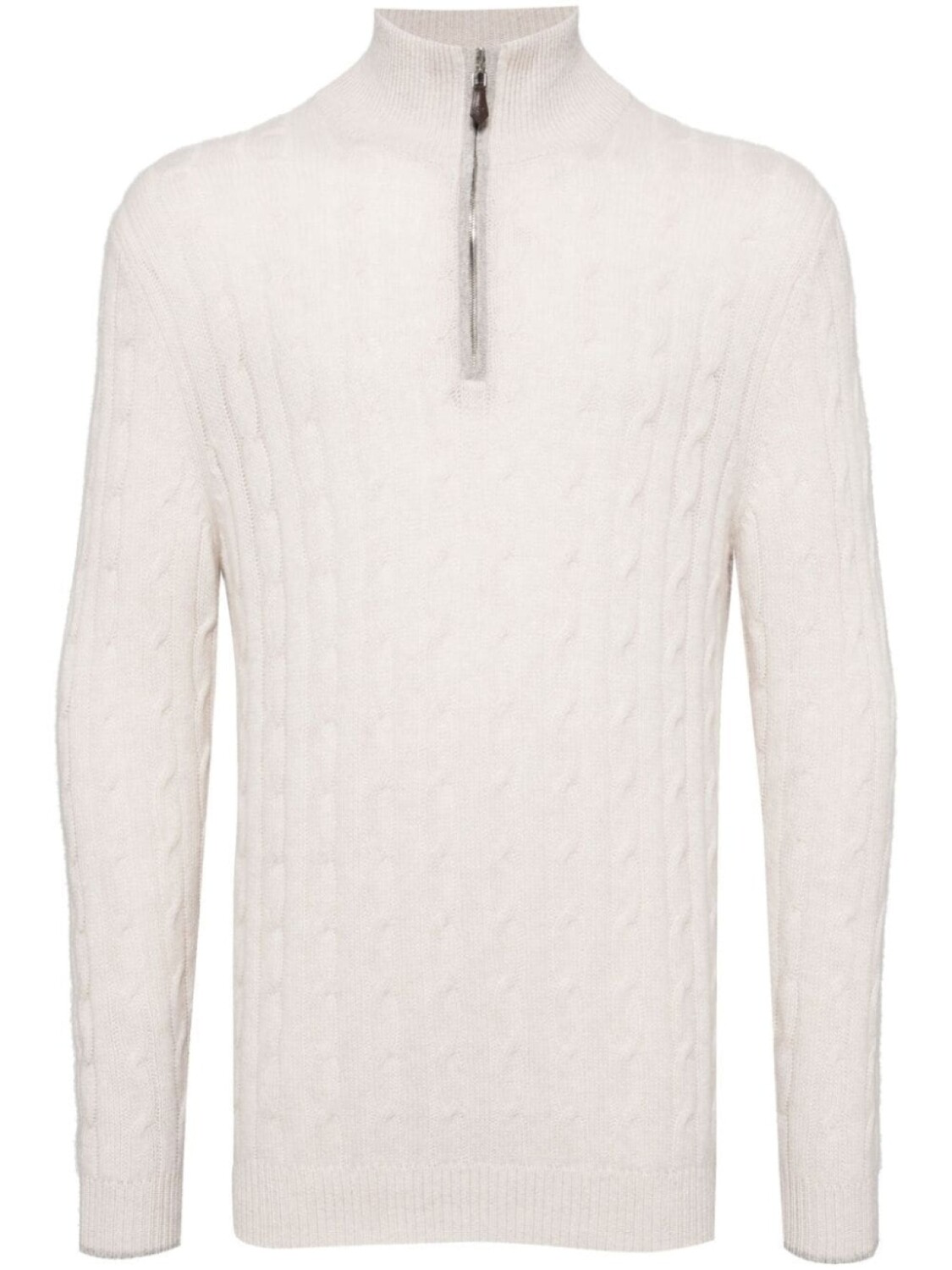 

N.Peal джемпер Albemarle Cable Half Zip, нейтральный цвет