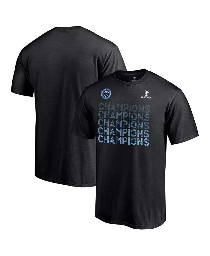 

Мужская черная стандартная футболка New York City FC 2021 MLS Cup Champions Fanatics