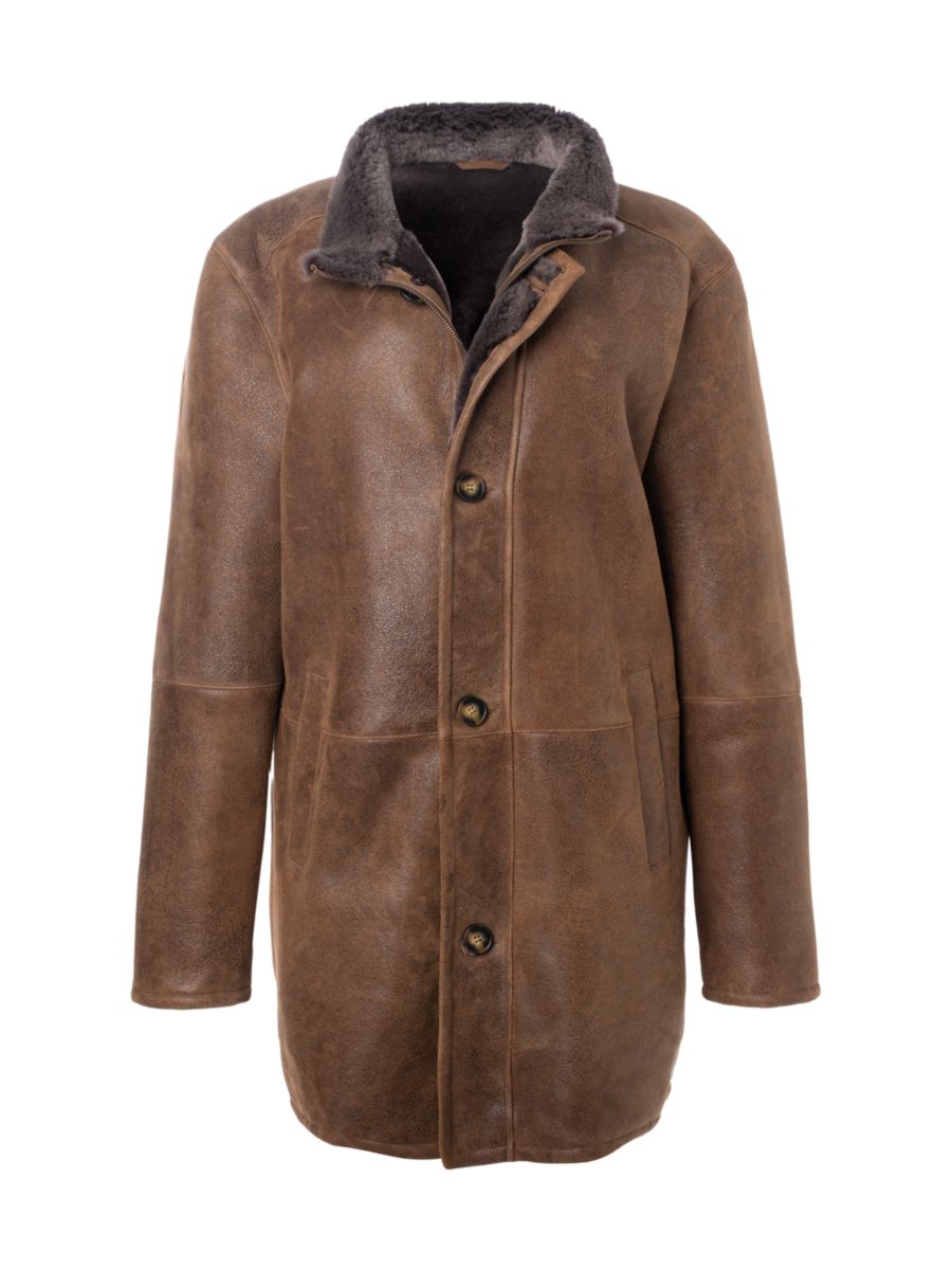 

Однобортное пальто из овчины Made For Generations WOLFIE FURS, цвет Antique Camel, Бежевый, Однобортное пальто из овчины Made For Generations WOLFIE FURS, цвет Antique Camel