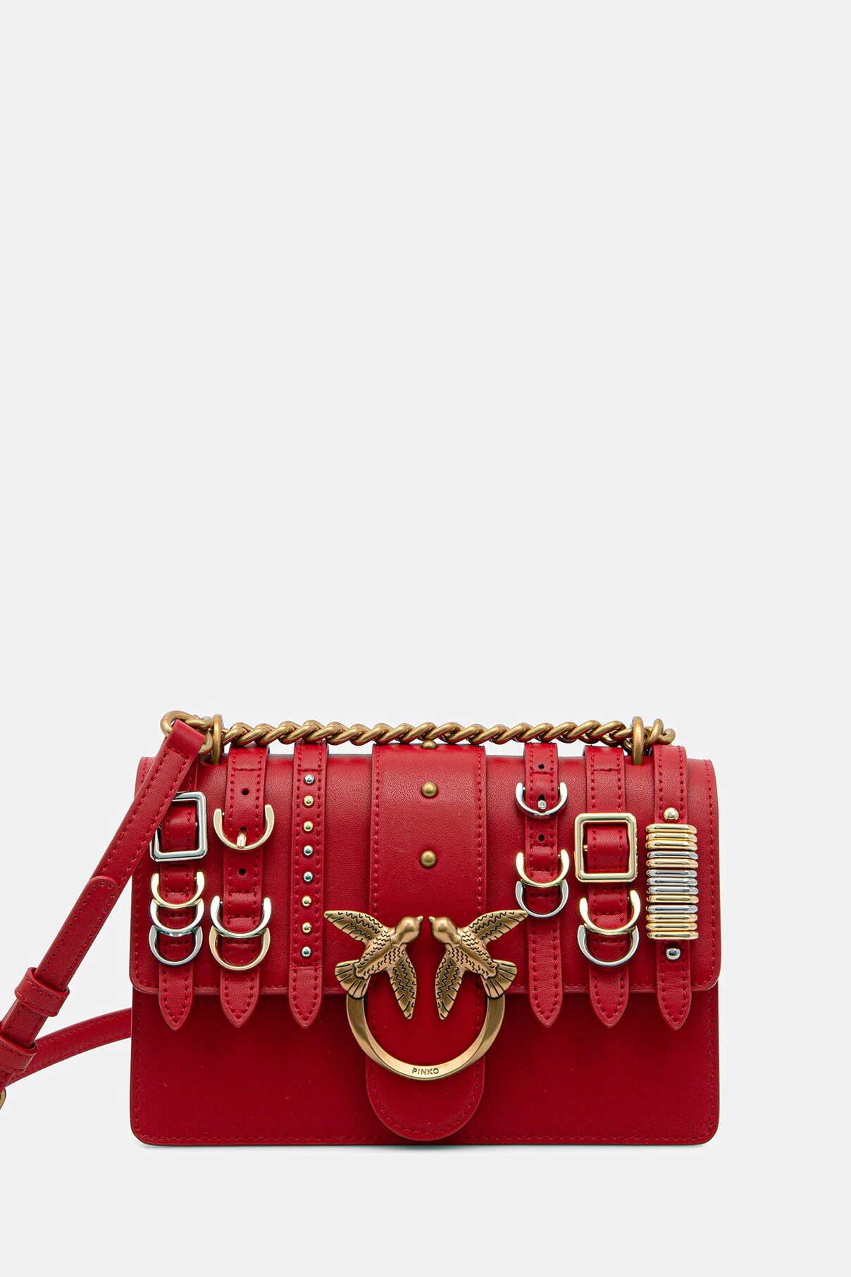 

Сумочка из кожи Pinko, красный