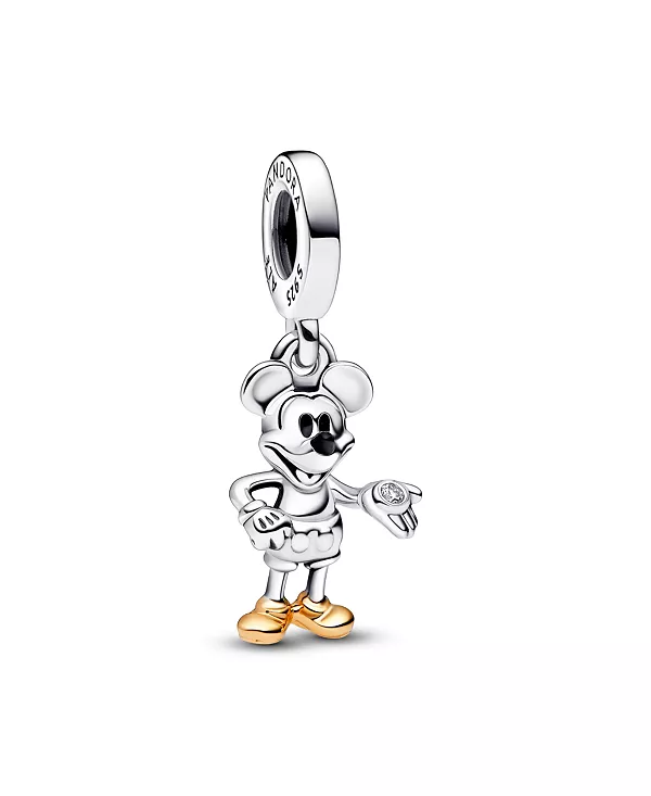 

Подвески-Шармы с Микки Маусом, выращенными в лаборатории бриллиантами, к 100-летию Disney Pandora, two-tone