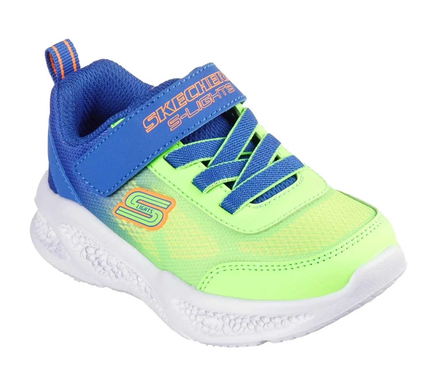 Детские кроссовки Skechers Meteor-Lights Krendox 40149N сине-салатового цвета, модель JZZ636