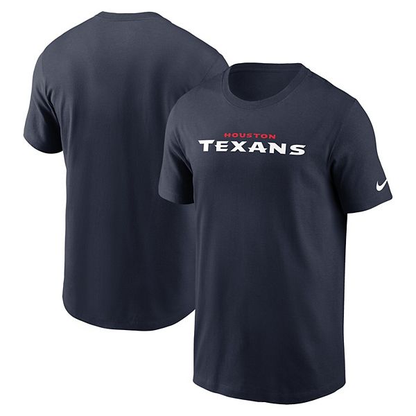 Мужская футболка Houston Texans Wordmark Essential цвета navy Nike — фото 2