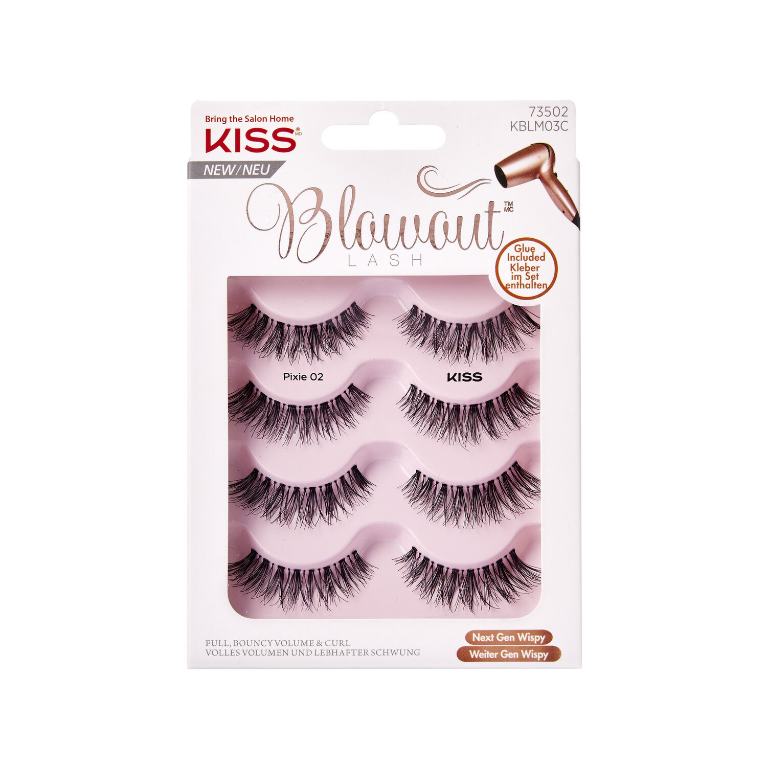 

Накладные ресницы пикси Kiss Blowout, 4 пары/1 упаковка