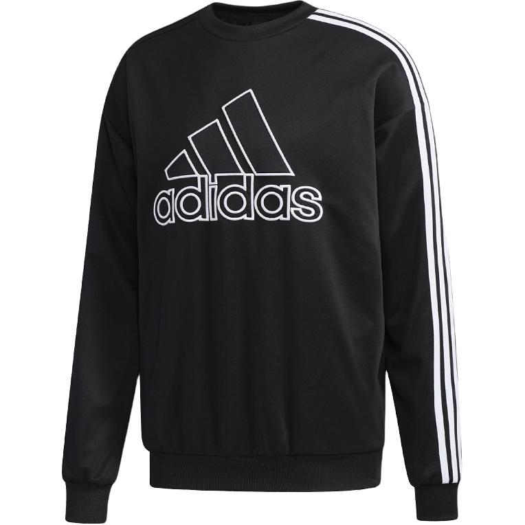 

Adidas Мужская толстовка с круглым вырезом, черная, средней толщины