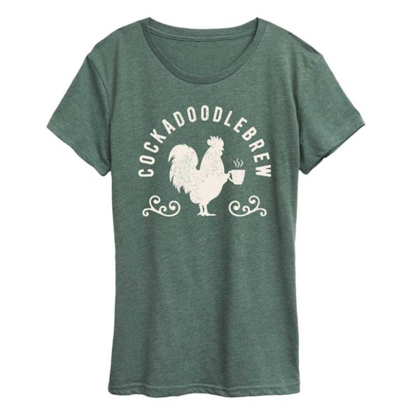 

Женская футболка с принтом Cockadoodlebrew Licensed Character, зеленый
