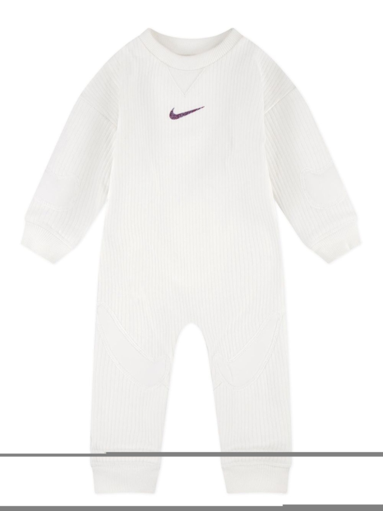 

Nike Kids ромпер в рубчик с логотипом, белый