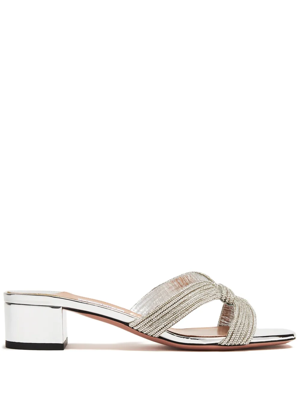 Мюли Muse 35 Aquazzura, серебяный