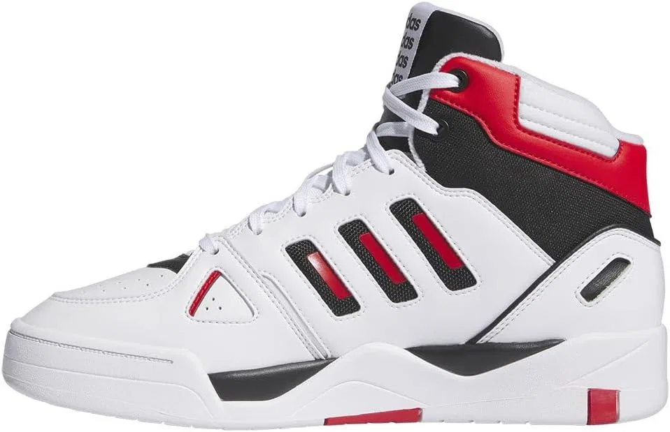 Мужские баскетбольные кроссовки Adidas Midcity Mid, Cloud White Collegiate Red Core Black — фото 4