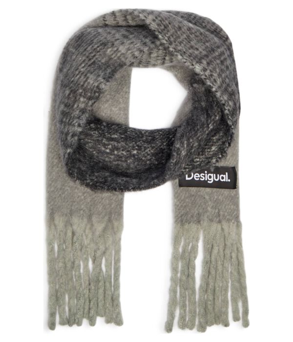 

Шарф женский Desigual с кисточками, серый