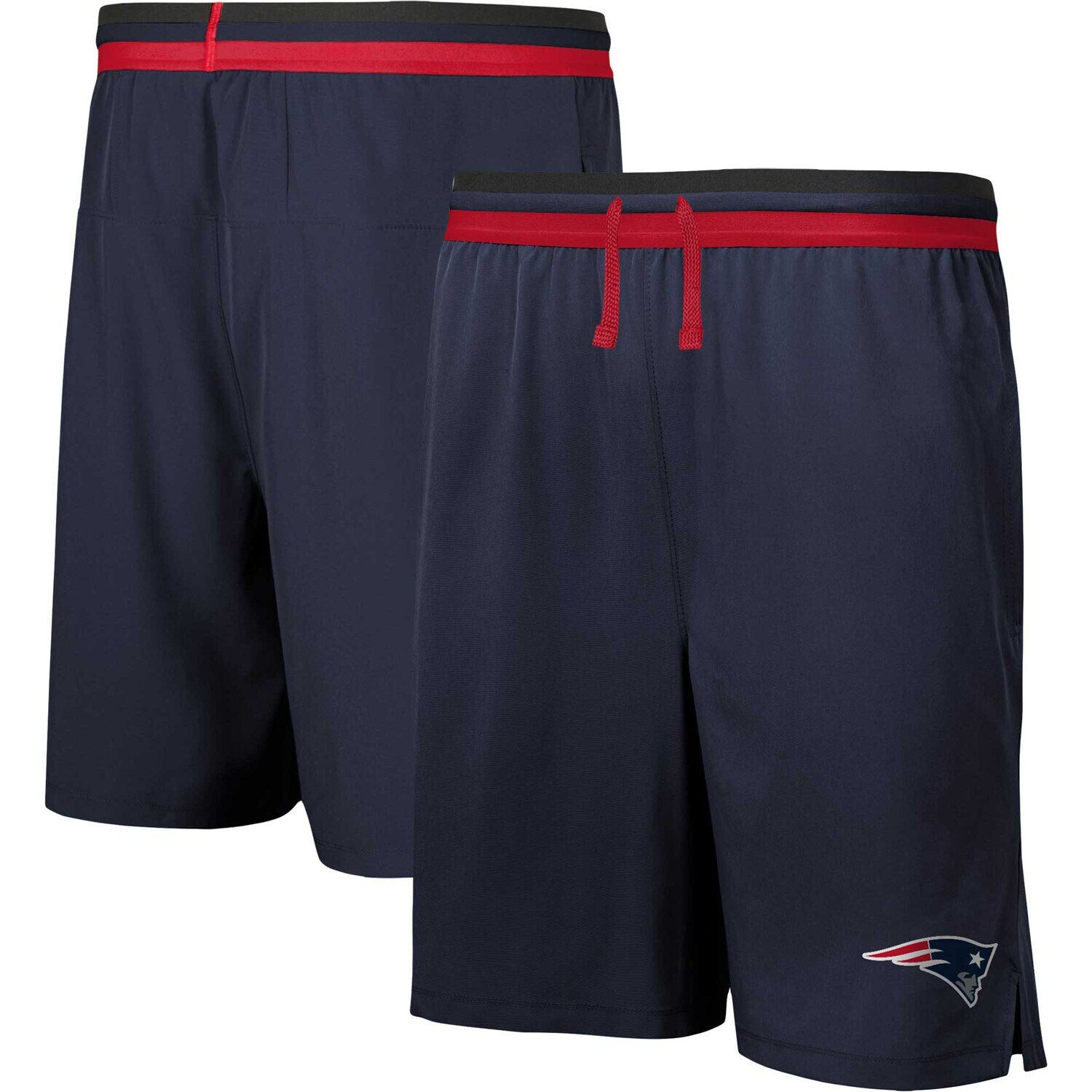 

Мужские трехцветные эластичные тренировочные шорты New England Patriots Cool Down темно-синего цвета Outerstuff