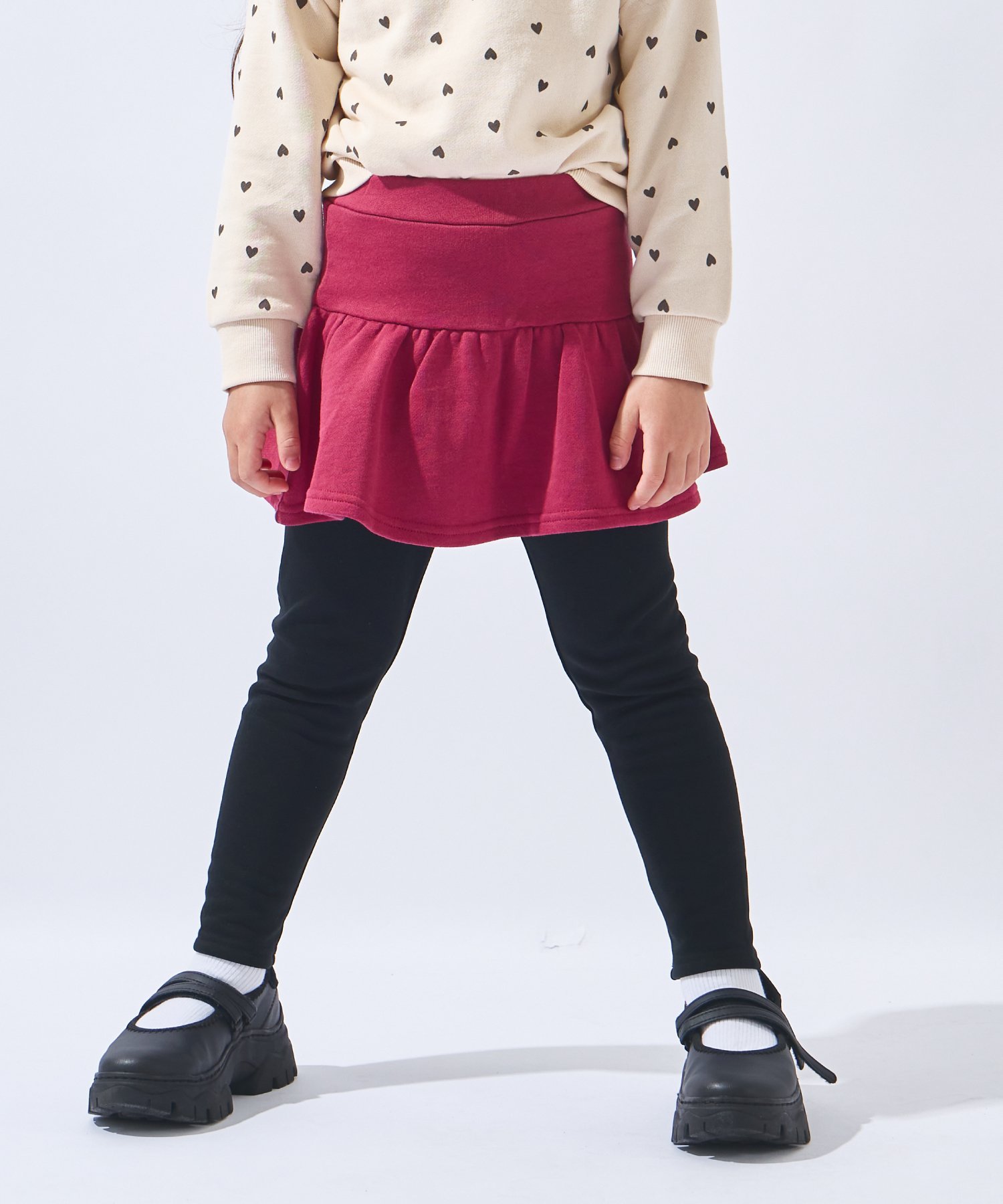 Шорты-юбки на флисовой подкладке Ever Closet, Deep Cherry