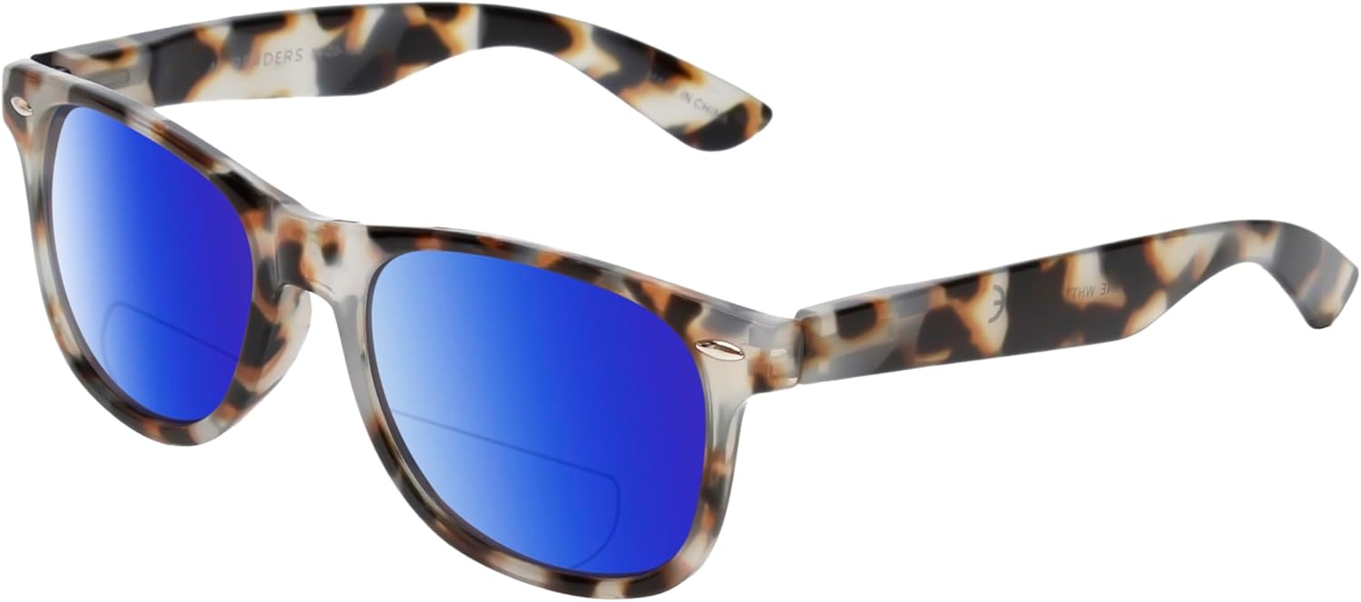 

Солнцезащитные очки Calabria Melbourne Panthos с поляризованными линзами и бифокальными линзами для чтения, модные и прочные, для мужчин и женщин, Tortoise Havana Crystal/Polarized Blue Mirror