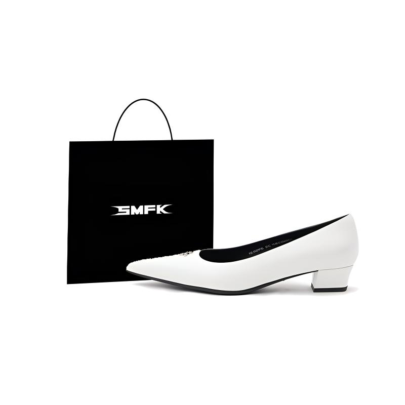 SMFK Массивные каблуки на высокой шпильке женские Snow Mountain White, цвет Snow Mountain White
