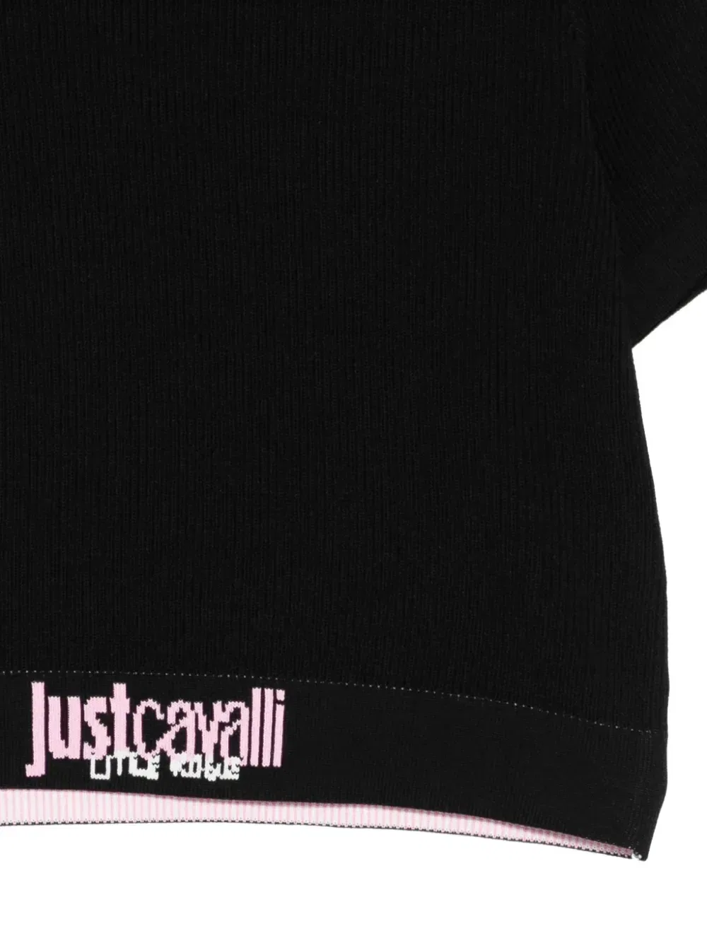 Вязаный топ с круглым вырезом Just Cavalli, черный — фото 3