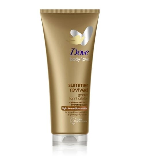 

Молочко для тела автозагар, от легкой до средней степени, 200 мл Dove, Dermaspa Summer Revived